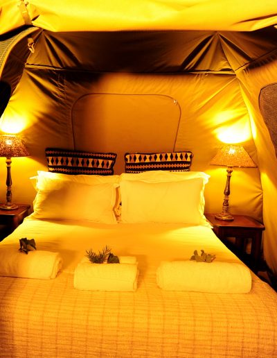 Safari tent bedroom