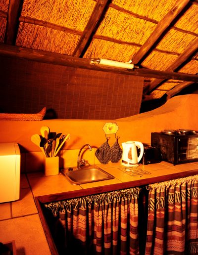 Safari tent kitchen